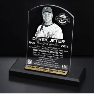 Cuadro de Derek Jeter - 2020 HOF Etched Plaque Dream Team Collectibles