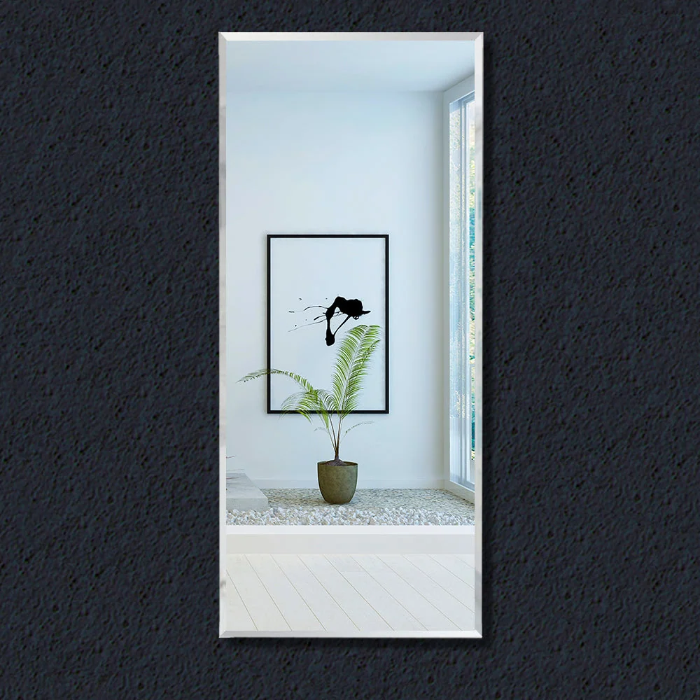 Duchacasa Espejo para Pared Rectangular con Esquina Recta. Espejo Pared Cuerpo Entero, estilo simple 90x60cm Duchacasa_TZBY
