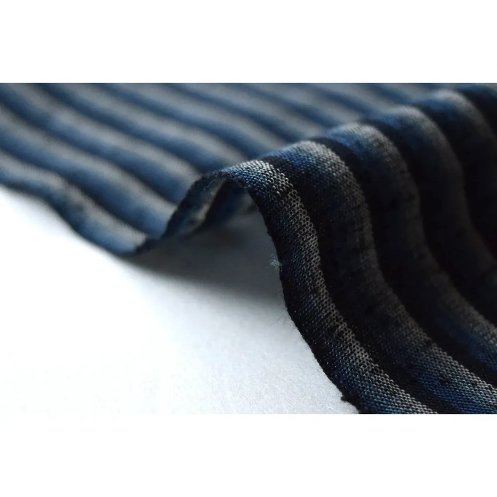 Taller de tejido de charcos Chiori, algodón de Enshu, rayas de Enshu, Ki-u※venta por metro (1=1m) 池沼織工房 千織