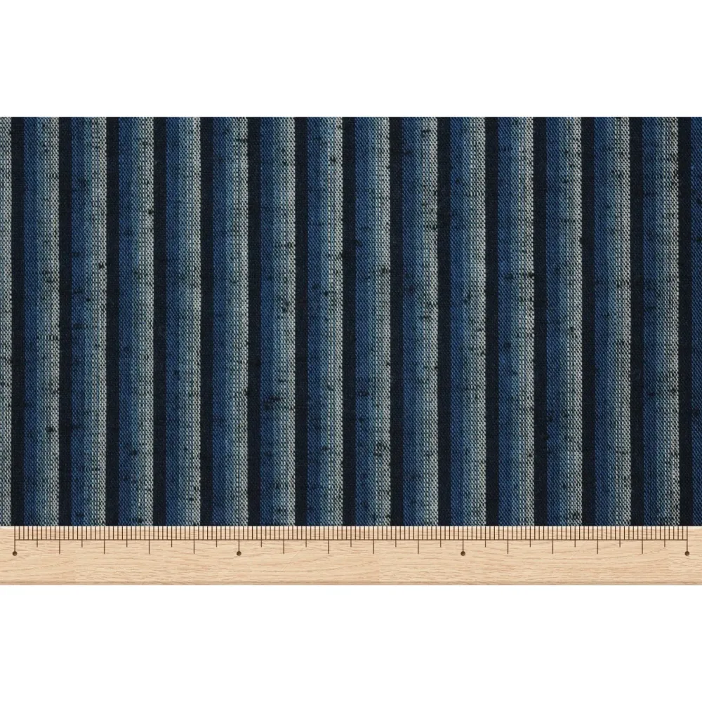 Taller de tejido de charcos Chiori, algodón de Enshu, rayas de Enshu, Ki-u※venta por metro (1=1m) 池沼織工房 千織