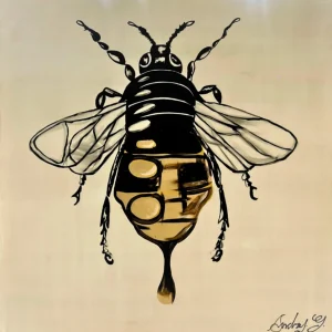 Cuadro Abeja Blanco ECLÉCTICO