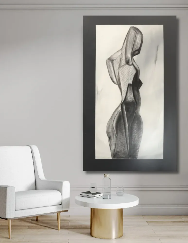 Cuadro Mujer Gris ECLÉCTICO