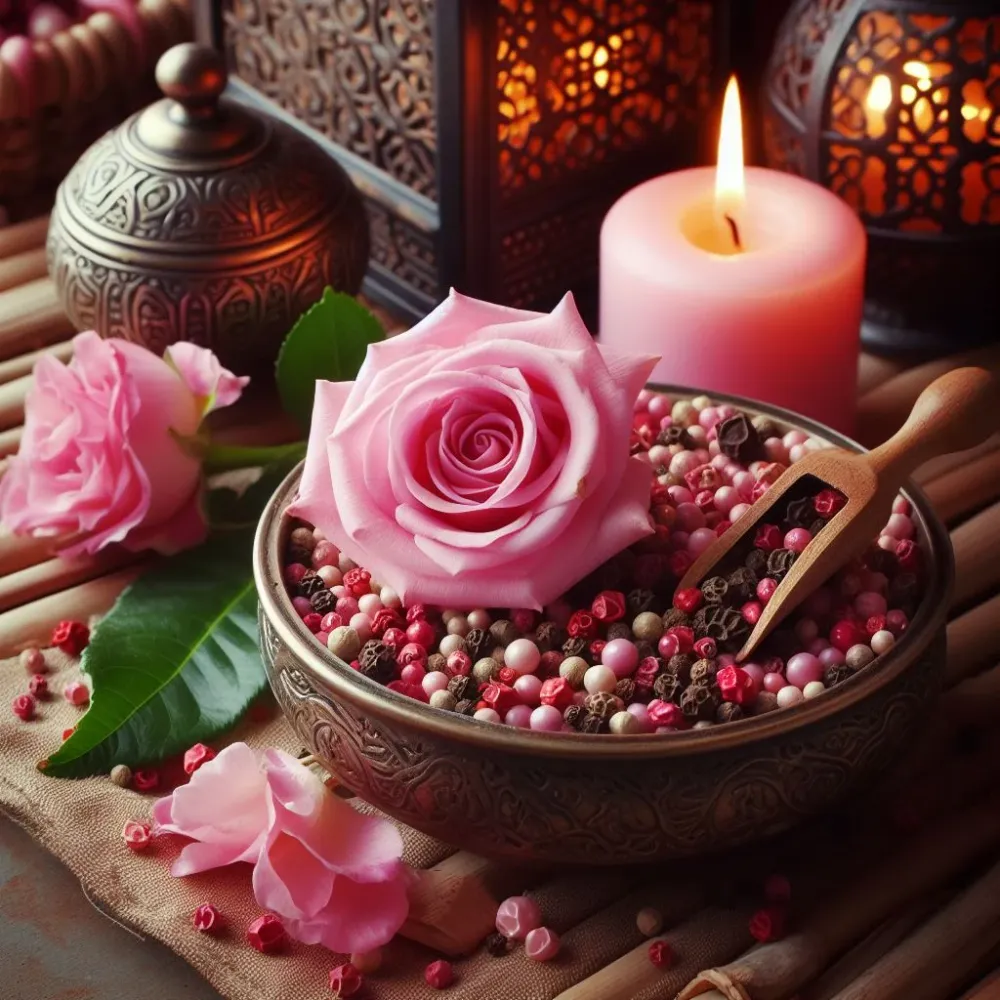 CAPULLOS DE ROSA Y PIMIENTA ROSA Eco Candle Project