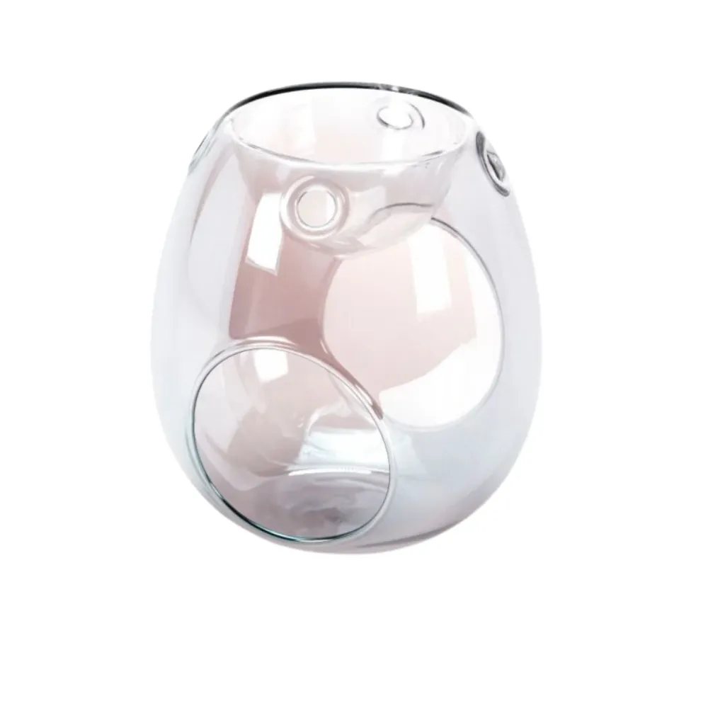 GLASS BLUISH GREY WAX MELT BURNER Eco Candle Project