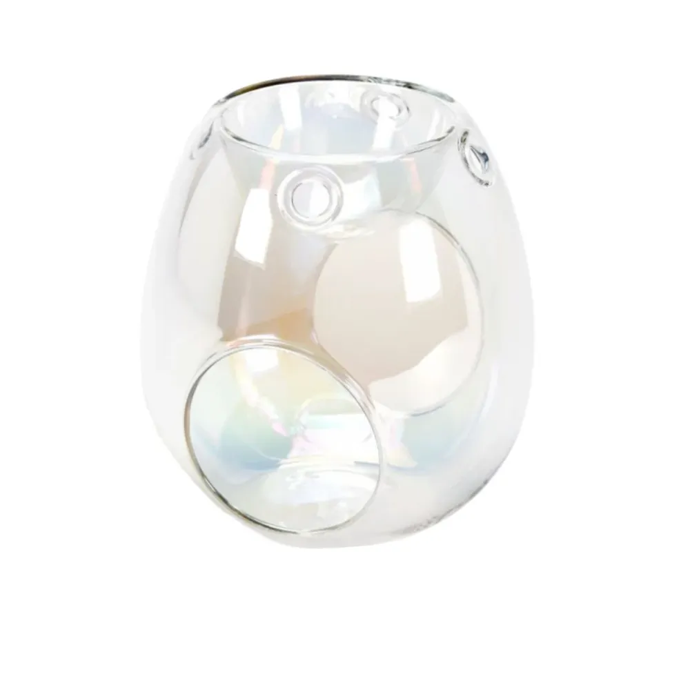 GLASS BLUISH GREY WAX MELT BURNER Eco Candle Project