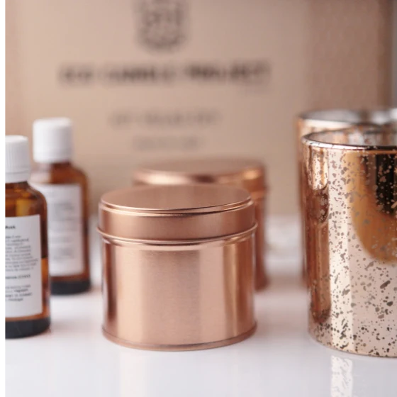 ROSE GOLD TIN ( LATERAL SEAM) 250 Eco Candle Project