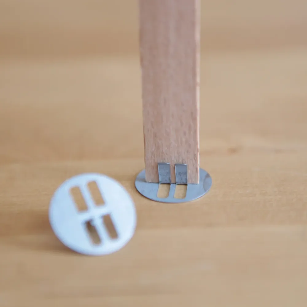 SOPORTE METAL MECHA MADERA PERFIL BAJO UE Eco Candle Project