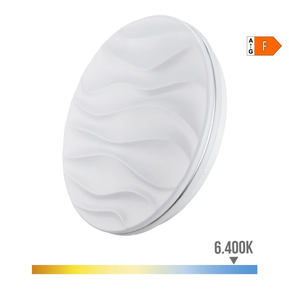 APLIQUE SUPER LED DE SUPERFICIE MODELO DESERT 24 w 6500 k 2490 lm Ø38 x 7 cm EDM