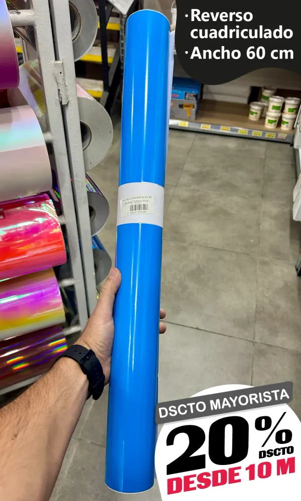 Vinilo Decorativo 60x100 cm Azul Calipso (6031) EJET