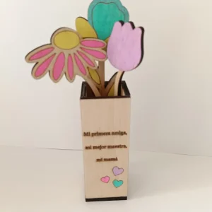 Jarrón de flores para Mamá El trébol Rosa