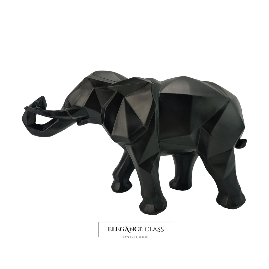 Figura Decorativa Elefante Negro Elegance Class