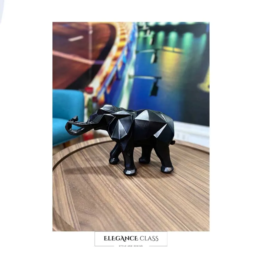 Figura Decorativa Elefante Negro Elegance Class