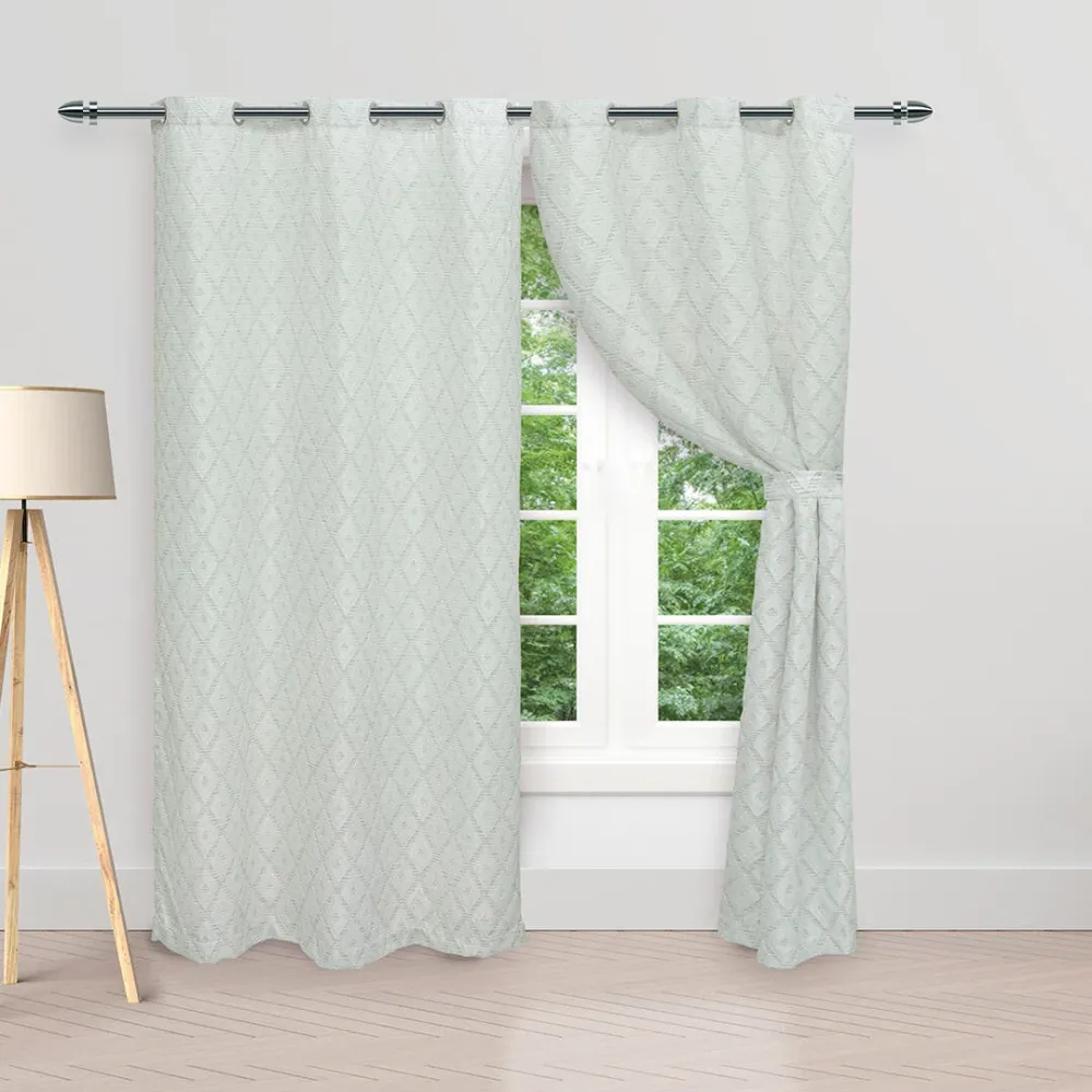 Cortina Fique Argolla Blanca eleganthome