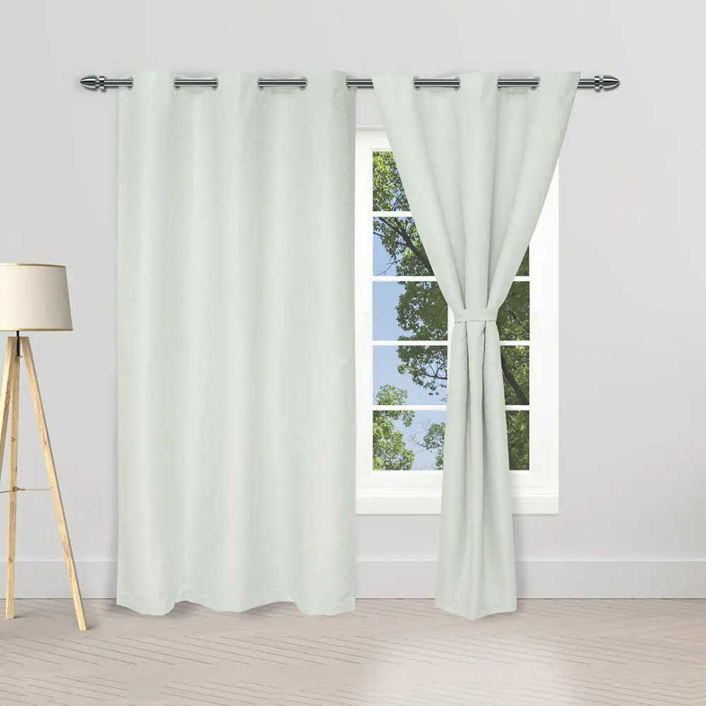 Cortina Taipei Black Out Blanca eleganthome