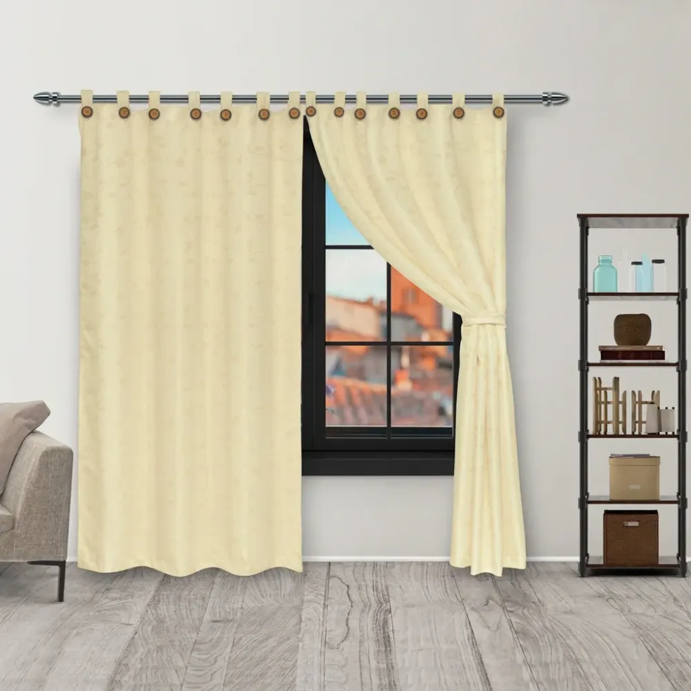 Cortina Yacar Boton Camel Elegante eleganthome