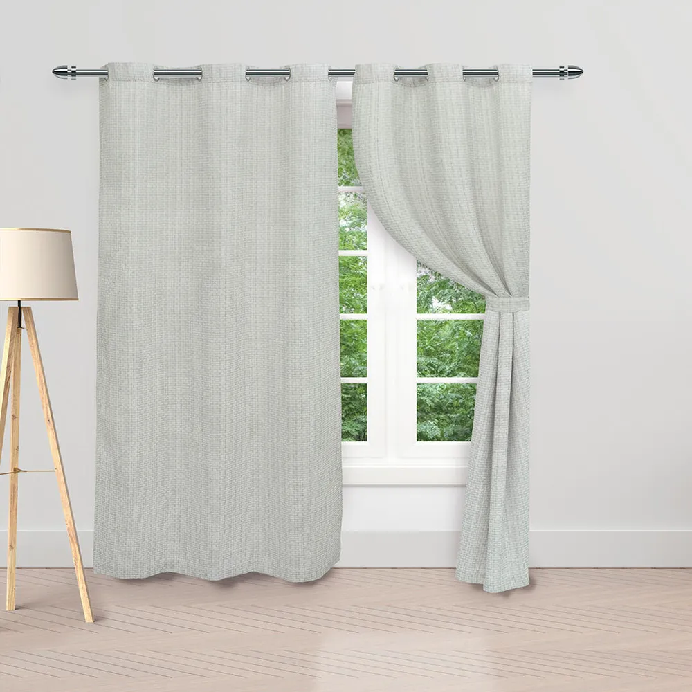 Cortina Yute Argolla Gris Claro eleganthome