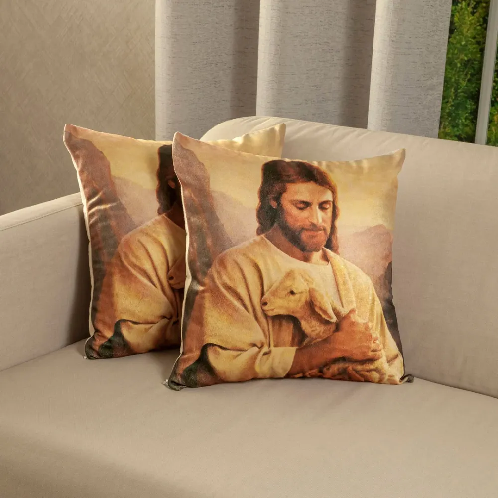 Forro Cojín Jardín Del Edén Jesús eleganthome