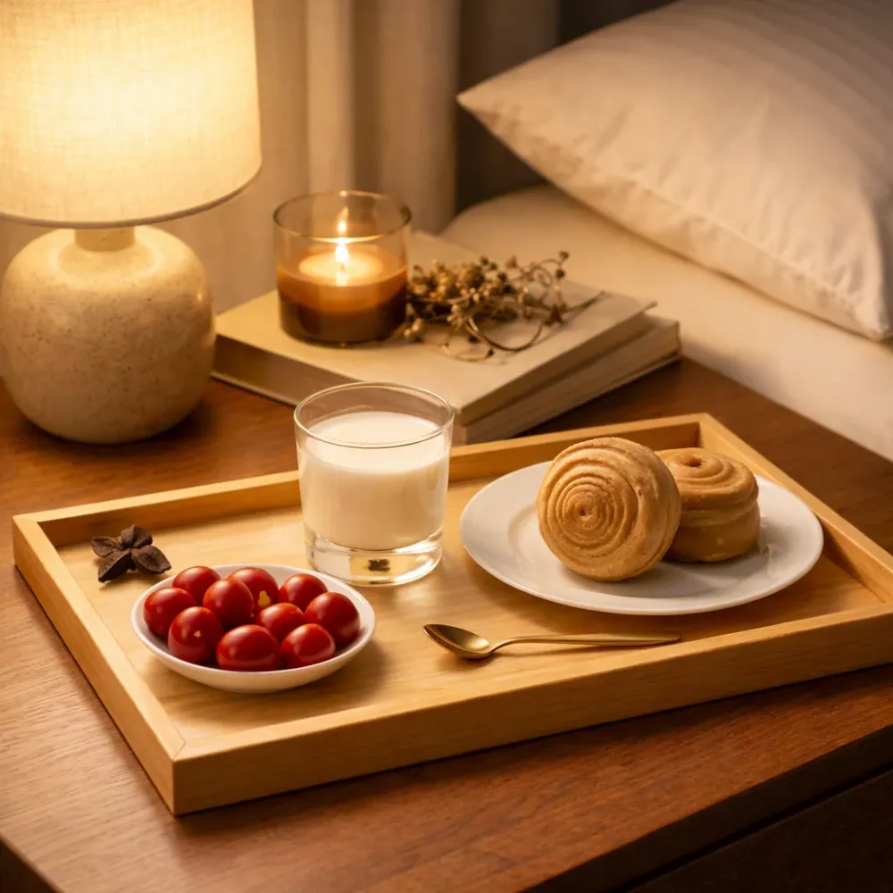Set de 2 Bandejas Decorativa de Bambú enkasa.pe