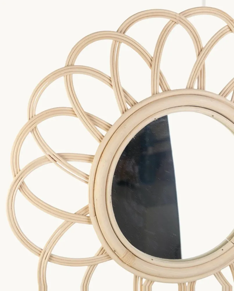 ESPEJO DE RATTAN, 45 CM DIAMETRO