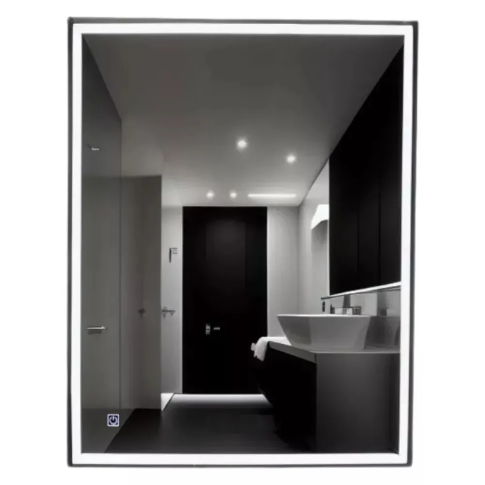 Espejo Rectangular Con Luz Led De Lujo Con Canto Pulido 60x80 cm herrashop