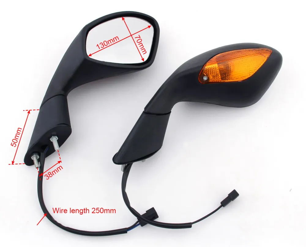 Espejos Intermitentes integrados Aprilia RSV 1000 RSV Mille/ R 2004-2007 Generic