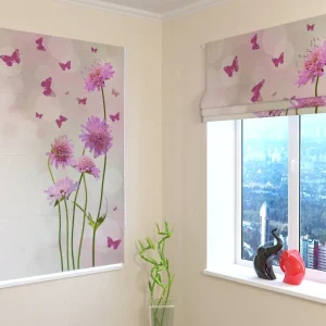 Estores Plegables Flores Silvestres y Mariposas