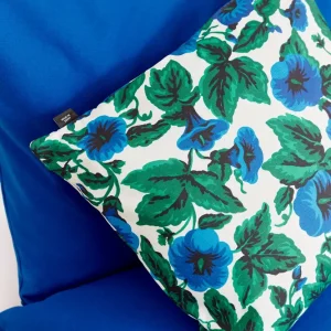 Funda cojín lona toldo flores 50cmx50cm eturelmadrid