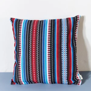 Funda cojín tejido manchego azul 50cmx50cm eturelmadrid