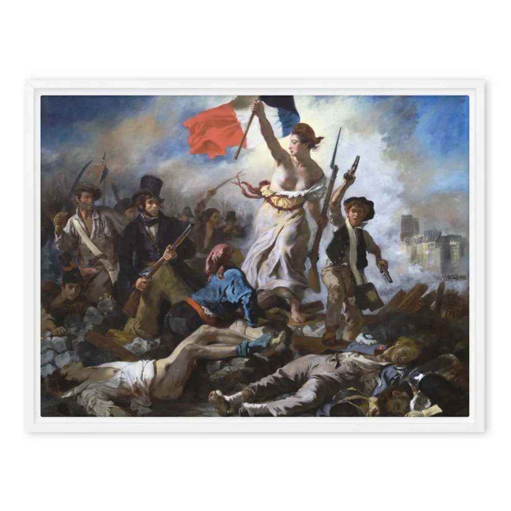 Lienzo - Eugène Delacroix, La libertad guí al pueblo