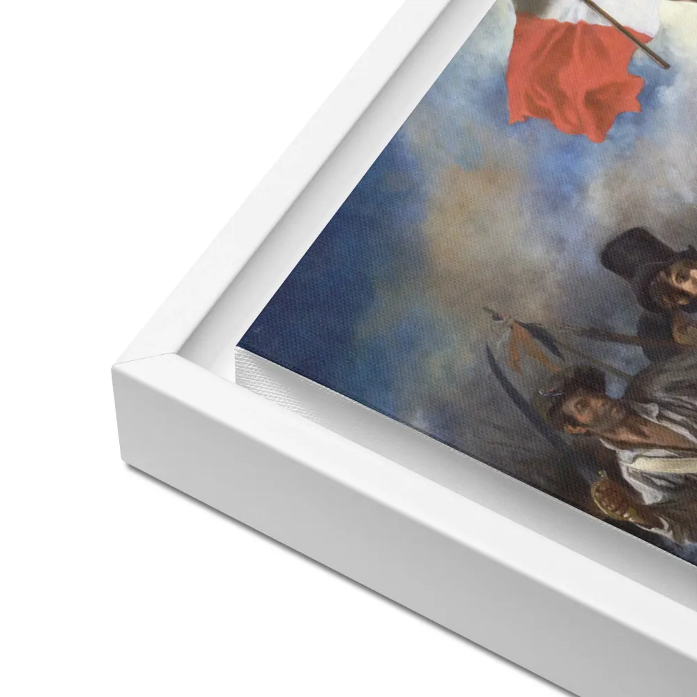 Lienzo - Eugène Delacroix, La libertad guí al pueblo