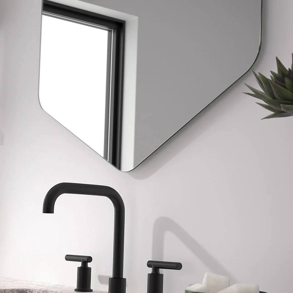 Espejo De Baño DEVON Hexagonal 70x80 cm | Diseño Único | Forma Geométrica Eurobath