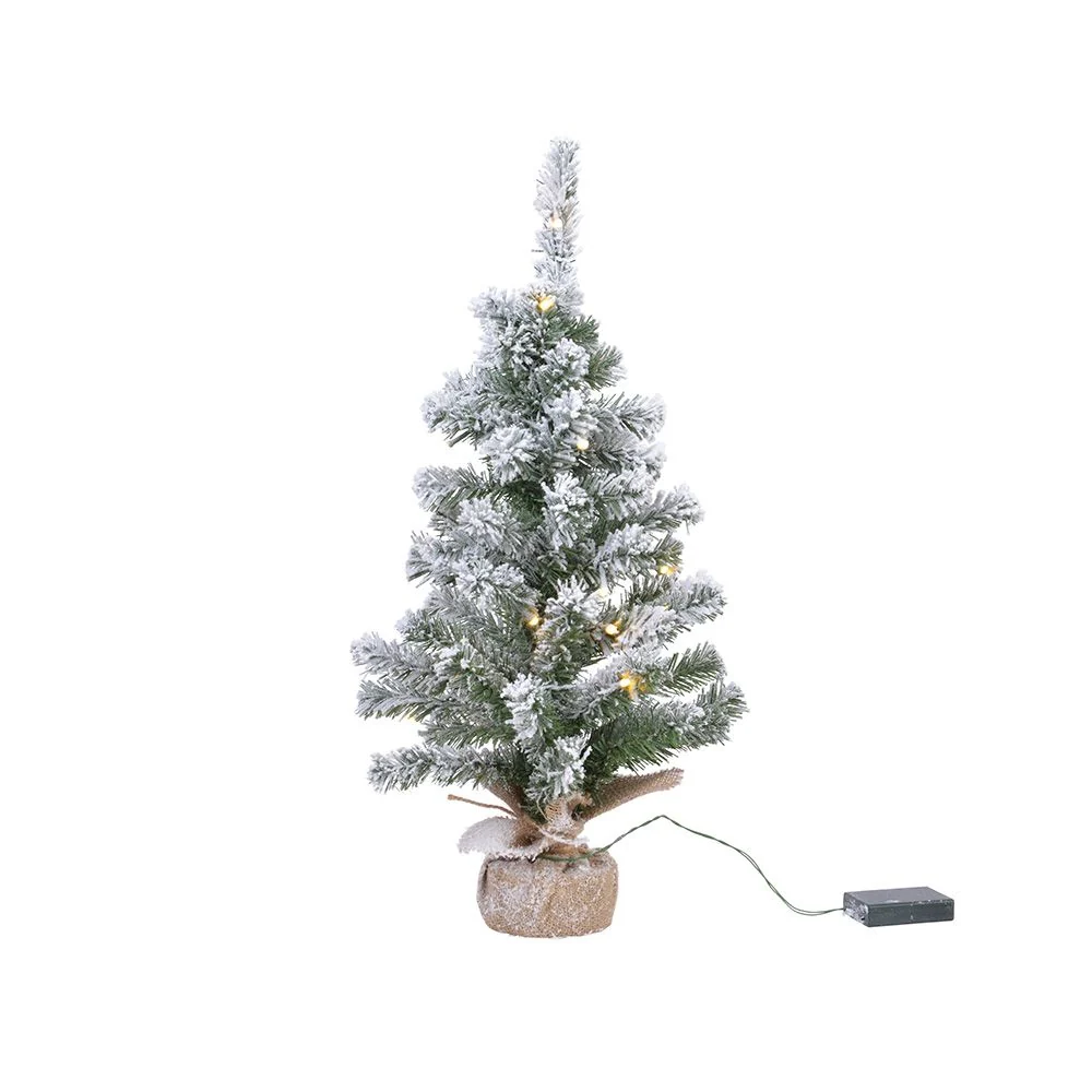 MINI PINO IMPERIAL NEVADO CON MICROLED, LUZ FIJA, Ø36x60cm, LUZ BLANCO CALIDO. EVERLANDS