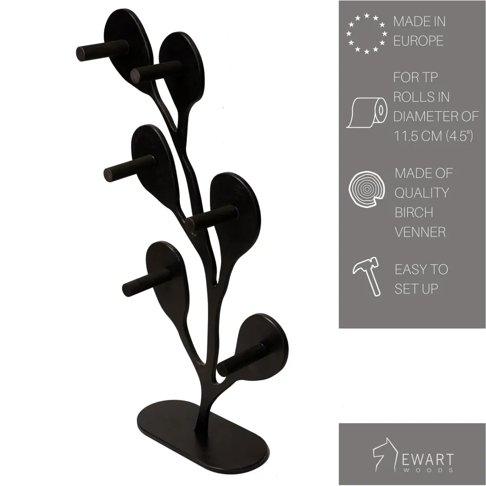 Soporte para papel higiénico Coral Negro EWART WOODS Design