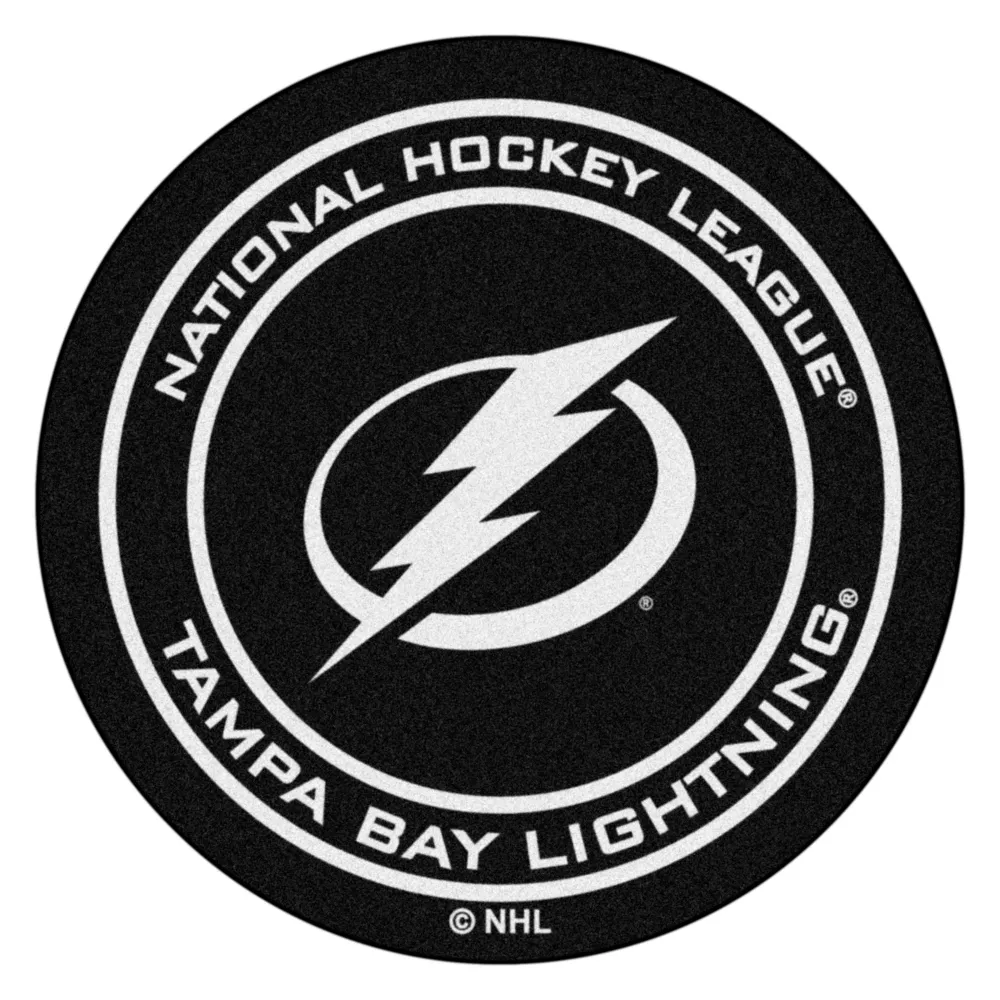 NHL - Alfombra con forma de disco de hockey de Tampa Bay Lightning - Diámetro de 27 pulgadas FANMATS