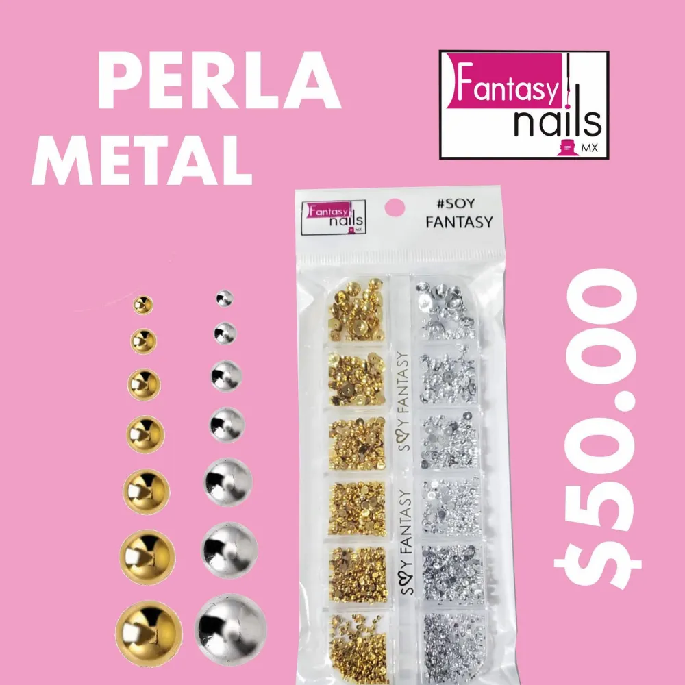 Perlas métalicas decoración FANTASY NAILS