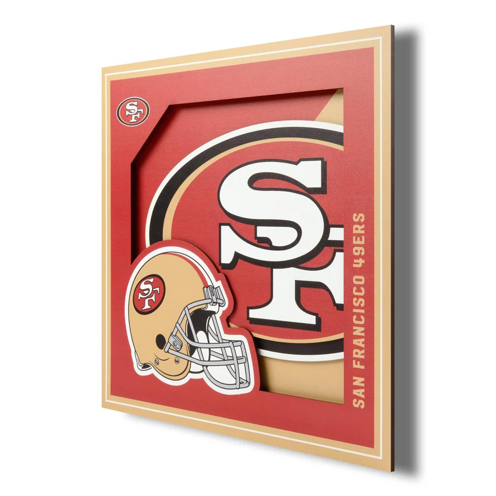 Cuadro decorativo en capas NFL 49ers, dorado Fantown