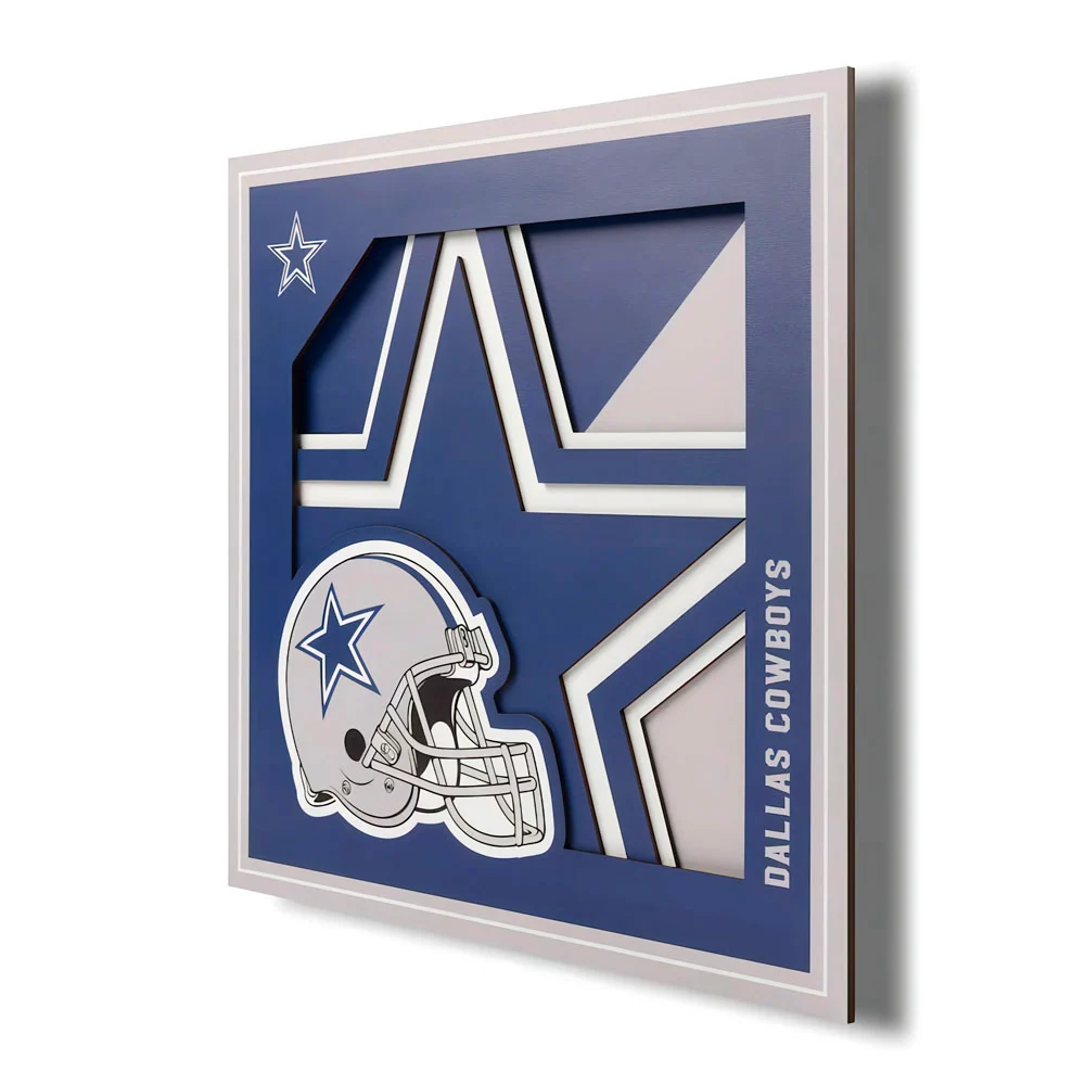 Cuadro decorativo en capas NFL Cowboys, gris Fantown