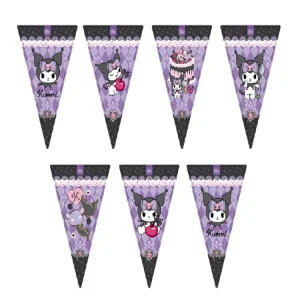 Banderín Triangular Papel 2 M Kuromi X 1 Unidad Feco