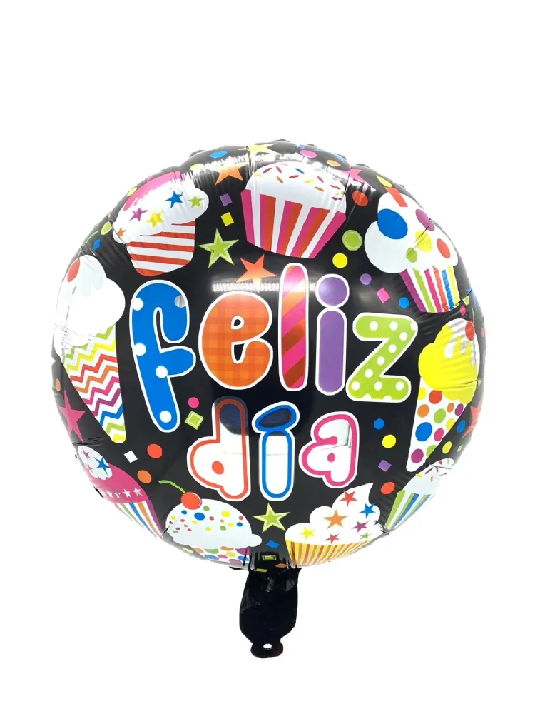 Globo Metálico 18´ Redondo Feliz Dí Cup cake Feco