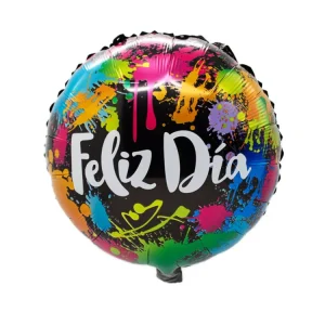 Globo Metálico 18´ Redondo Feliz Dí Paint Feco