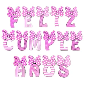 Guirnalda Feliz Cumpleaños Humitas Rosado 1 Unidad 3.5 Metros 1 Unidad Feco