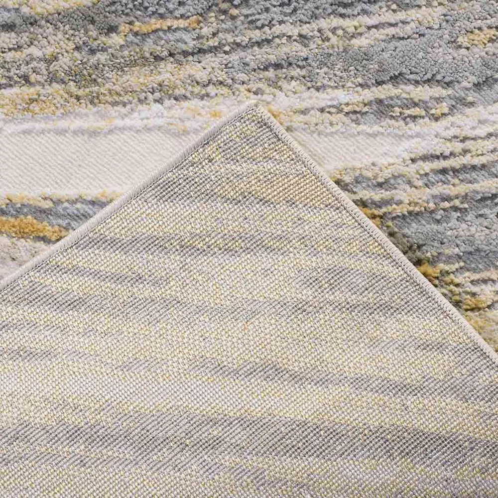 Tapete Decorativo Amira 1024C Dorado / Gris – Abstracto · Interior 152x244cm FEIZY