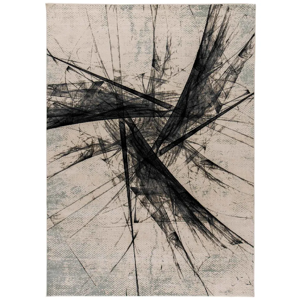 Tapete Decorativo Kale 1058C Negro / Gris – Abstracto · Interior 152x244cm FEIZY