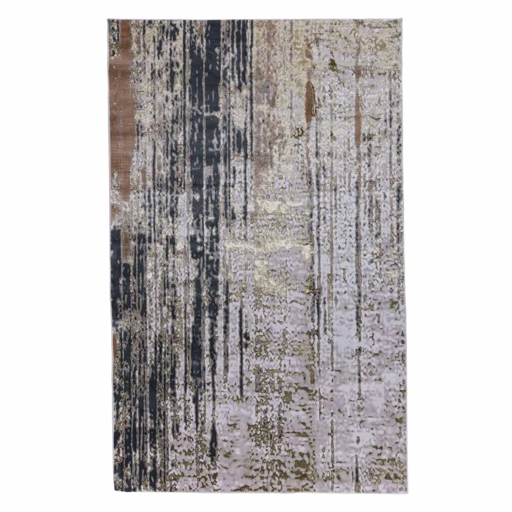 Tapete Decorativo Zuria 1008C Dorado / Taupe – Abstracto · Interior 152x244cm FEIZY