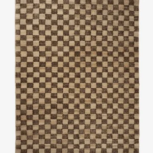 check wool jute rug Ferm Living