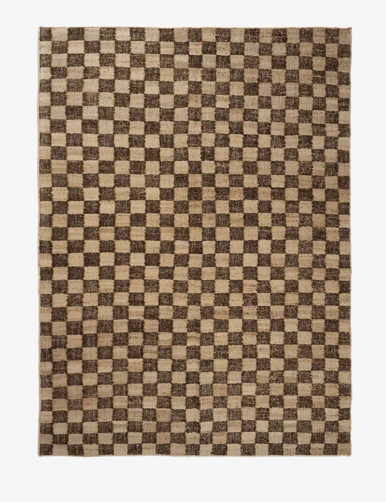 check wool jute rug Ferm Living
