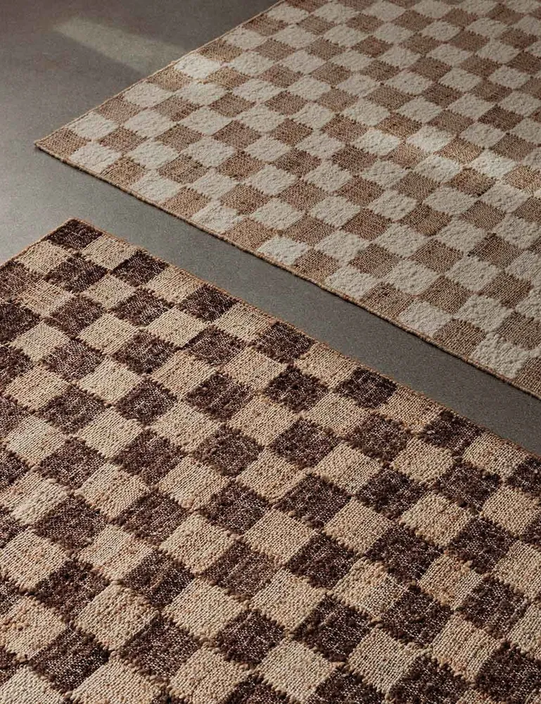 check wool jute rug Ferm Living