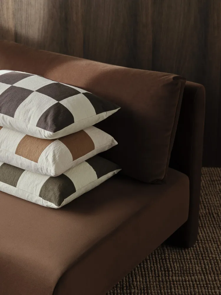 fold patchwork cushion sugar kelp Ferm Living