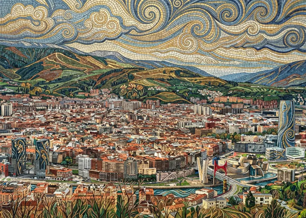 Bilbao desde el Mirador de Artxanda - Art Nouveau Fine Artic