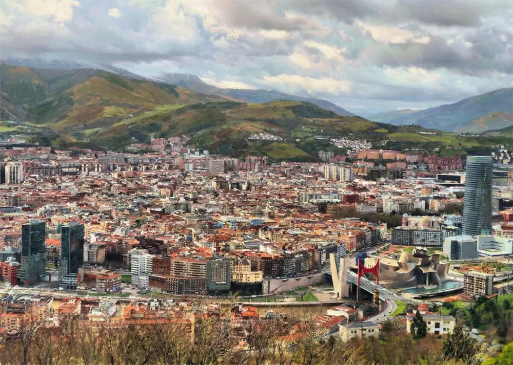 Bilbao desde el Mirador de Artxanda - Impresionista Fine Artic